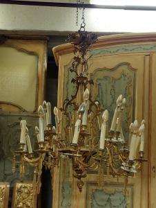 lamp199 - Kronleuchter aus dem 19. Jahrhundert, Maße ca. 90 x H 110